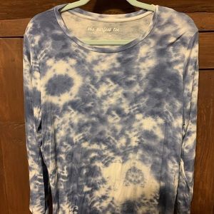 The perfect tee in blue tie dye